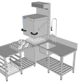 Stainless Steel Commercial Kitchen Workstation With Sink Faucet And Storage Shelves Appliances