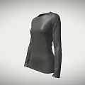 Dark Gray Long Sleeve Plain Top for Kids Comfortable Basic Wear