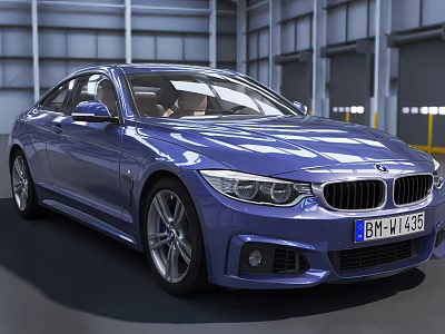 Hyundai Blue BMW Car Blue BMW Sedan 3d model