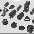 Diverse Industrial Equipment Mechanical Components And Precision Parts Collection