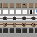 Modern Switch Socket Panel 3d model