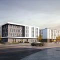 Factory building Multi-storey factory building Industrial park Storage building 3d model