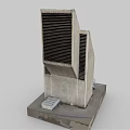 Gray Industrial Air Conditioner Fan With Vents Base Structure And Control Unit