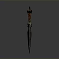 Ornate Fantasy Sword With Intricate Blade Design And Decorative Hilt Elements