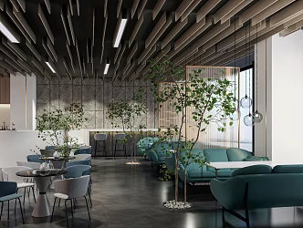 Modern Cafe Milk Tea Shop Sweet Shop 3d model