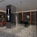Modern Luxury Retail Boutique Interior With Display Shelves Seating And Decorative Plants