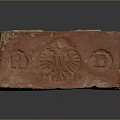 Red Brick With Carved Eagle Emblem And Letters H D Details 3d model