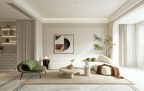 modern living room 3d model