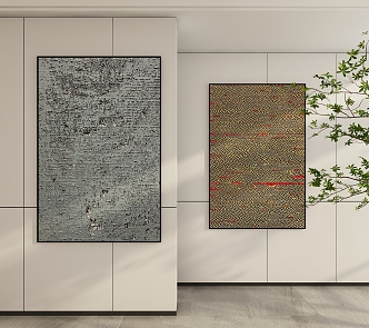 Modern Decorative Hanging Painting 3d model