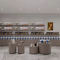 Modern Pet Life Shopping Mall Shop With Glass Partitions Dog Reception Desk And Marble Floor