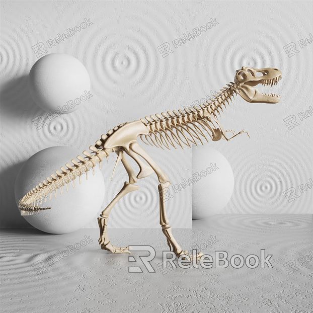 Modern Fossil Tyrannosaurus Rex Skeleton Fossil model