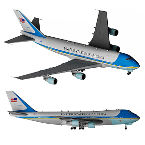 Modern aircraft Air Force One aircraft 3d model