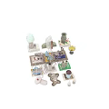 Stylish Decorative Ornament Set With Branches Vases Books Sculptures And Lamp Tabletop