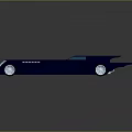 Blue Streamlined Concept Car With Sporty Design LED Headlights And Reflective Surface