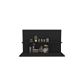 Stylish Modern Kitchenware Collection With Copper Gray Canisters Wooden Cutting Boards And Fruit Bowl