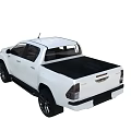 Toyota White Pickup Truck with Double Cab and Black Wheels Modern Exterior