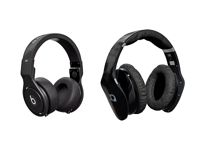 Black Over Ear Headphones With Sleek Design Comfortable Ear Cups And Durable Build 3d model