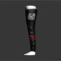 Black Casual Pants With Red Stripes On Legs And Side Pockets