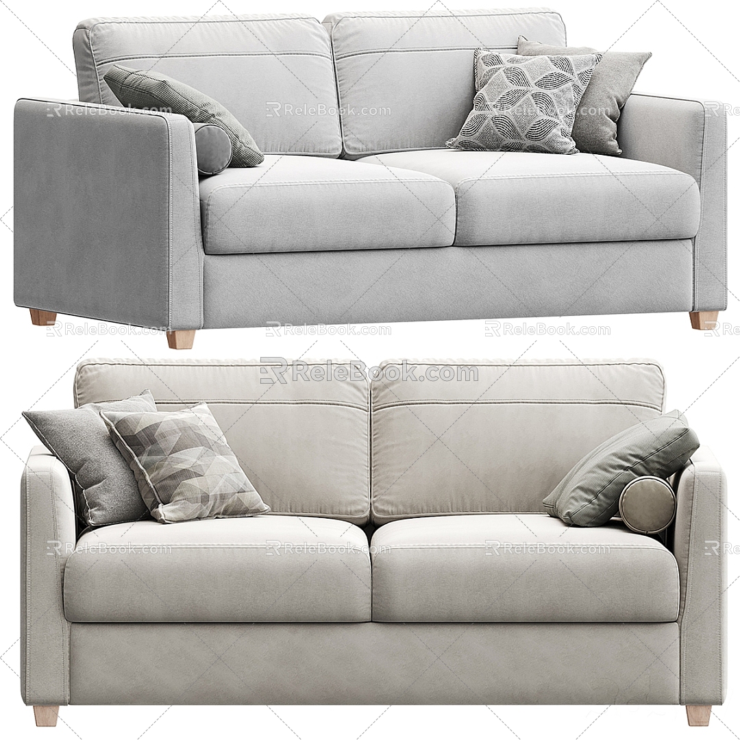 Double sofa 3d model