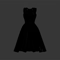 Fashionable Gray Sleeveless High Waist A line Dress With Elegant Design