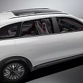 White Modern Car With Sleek Front Design And Luxury Interior Dashboard Screen Seats