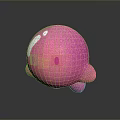 Cute Pink Fuzzy Game Movie Character With Round Shape And Plush Like Appearance