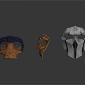 Three Unique Decorative Living Masks with Diverse Materials and Stylish Designs