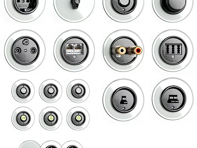 Various Switch Panels With Different Designs 3d model
