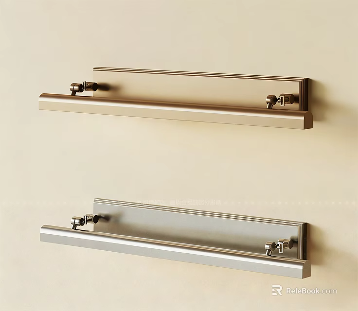 Modern Stainless Steel Wall Lights With Sleek Minimalist Design For Home Interior 3d model 