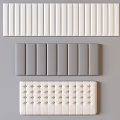 Upholstered Wall Panels Various White Gray Styles with Button Tufted Design 3d model