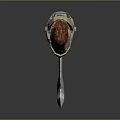 Traditional Axe Weapon With Wooden Handle And Metal Head Design