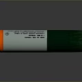 Cylindrical Battery With White Green Body And Orange Edges For Electronic Devices