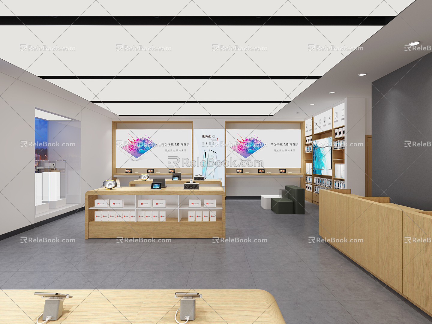 Modern Mobile Phone Store Huawei Store 3d model