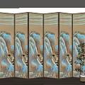 new chinese style screen 3d model