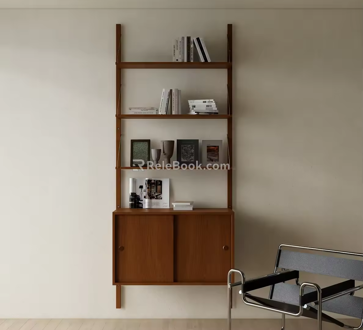 Bookcase Bookshelf Side Cabinet 3d model