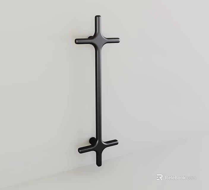 Modern Black Metal Handle Design For Wall Mounted Cabinet Or Door 3d model 