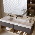 Modern Bathroom Cabinet Bathroom Counter Basin Bathroom Decoration Mirror Cabinet Sink 3d model