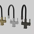 Modern Faucet Designs With Curved Spout And Brushed Gold Silver Black Finishes