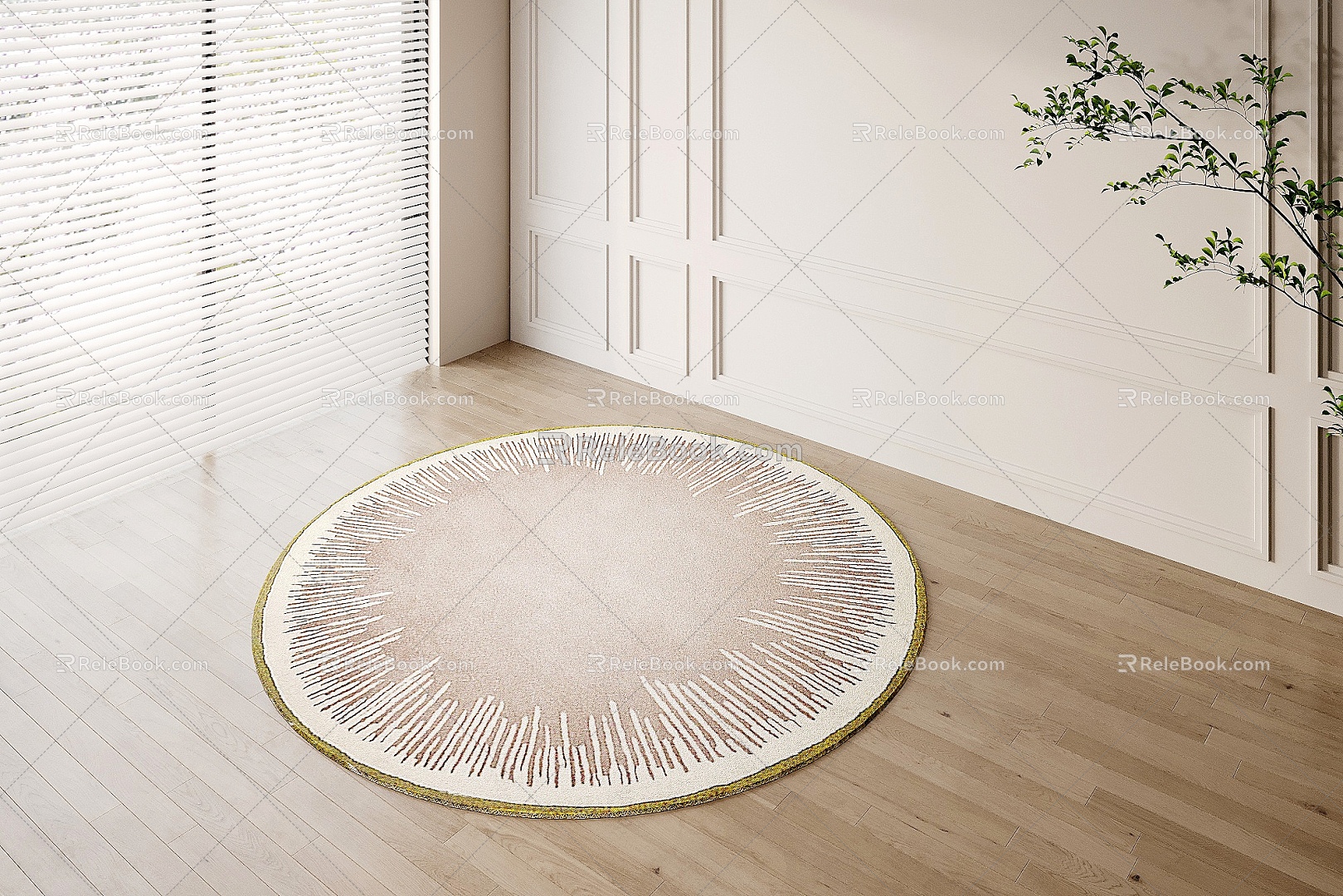 Round carpet carpet 3d model