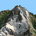 Mountainous Landscape Garden Featuring Snowy Peaks Lush Green Vegetation and Scenic Valleys