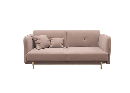 Modern double sofa multiplayer sofa 3d model