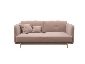 Modern double sofa multiplayer sofa 3d model