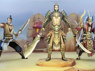 Modern game character day will 3d model