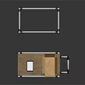 Mobile Wheeled Shelf Cart with Metal Frame and Wooden Shelves Holding Cardboard Box and Tablet