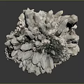 Decorative Ornament Set Natural White Crystal Cluster With Gray Mineral Inclusions For Home Decor