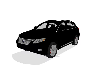 Modern Black Lexus SUV With Sleek Exterior Design And Alloy Wheels 3d model
