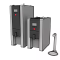Cafe Commercial Coffee Machines With Red Buttons And Modern Design Equipment