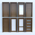 Various Styles Of Modern Hinged Doors With Wooden Panels And Glass Inserts