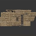 Ancient Stone Door Frame Architectural Component With Stacked Stone Blocks And Central Opening
