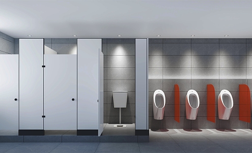 Public toilet Modern toilet 3d model